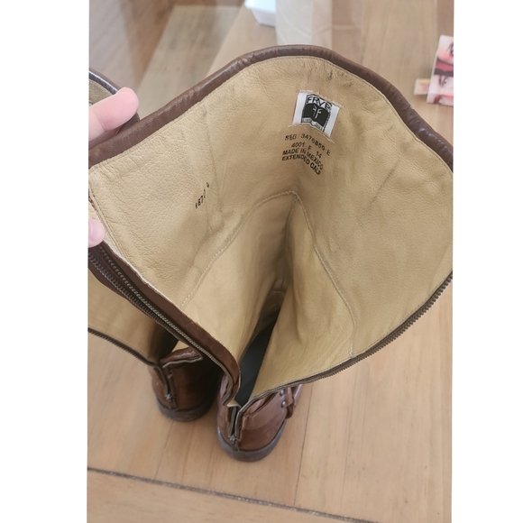 Frye Phillips Harness Tall Brown Boots - Picture 7 of 9